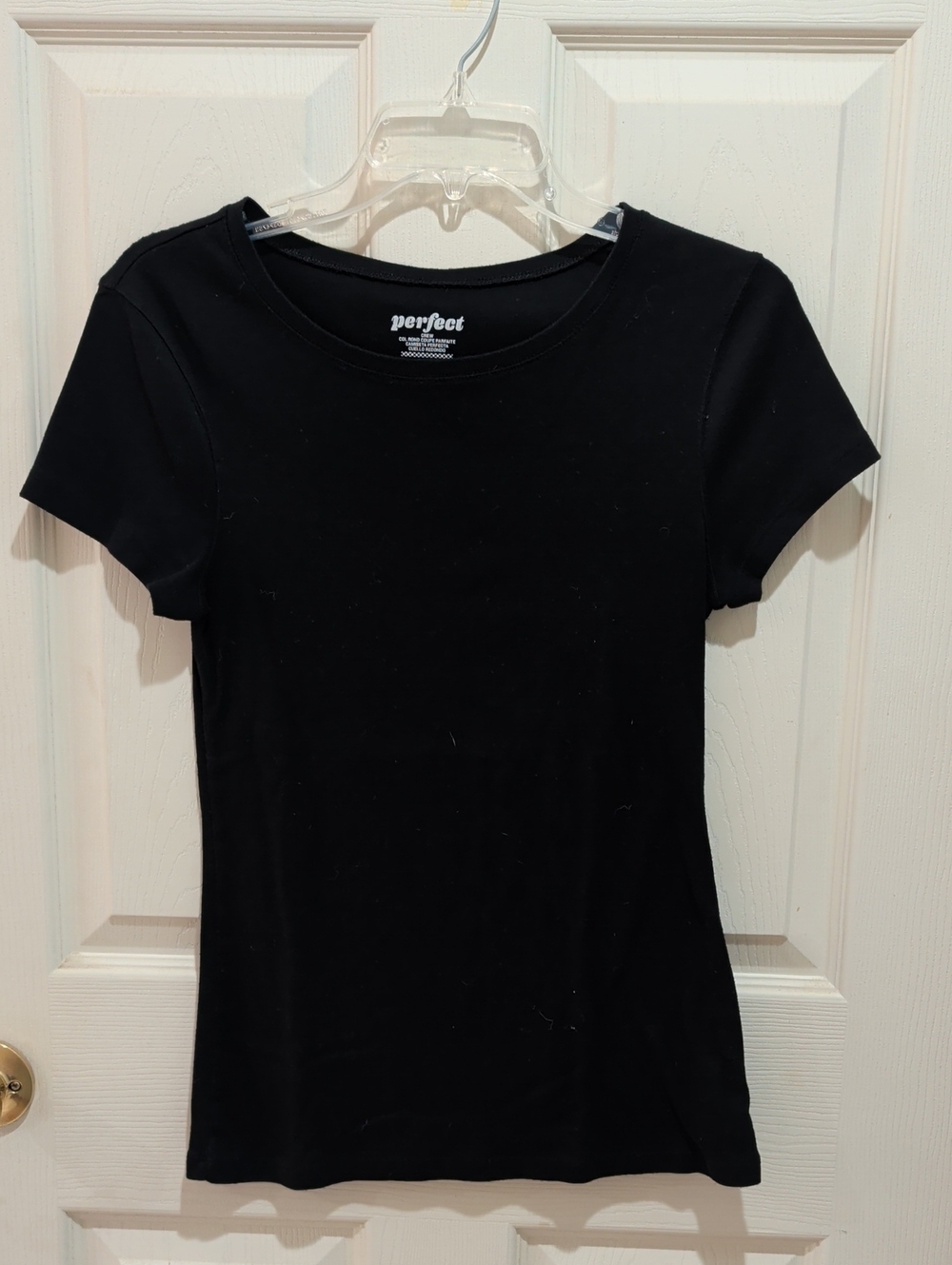 Old Navy -Perfect Women's Black Short Sleeve Crewneck Tee, Sz Med
